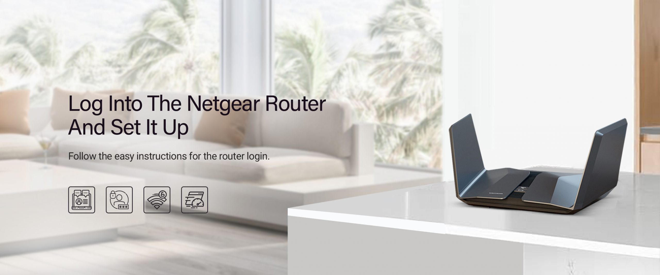 Netgear router login banner